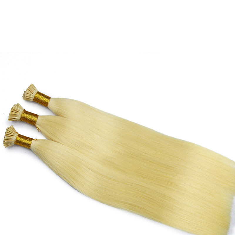 Wholesale Thick End russian human hair extension cuticle remy aligned keratin u flat i tip human hair extensions